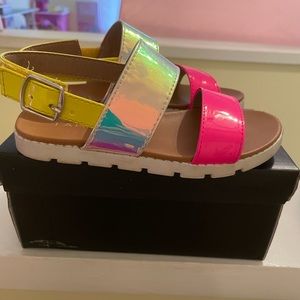 Tahari multi colored sandal